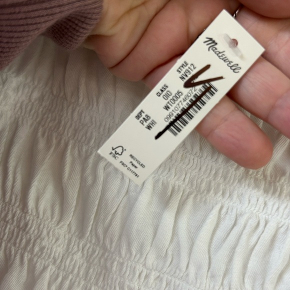 NWT Madewell Smocked Boatneck Tank - Picture 5 of 7